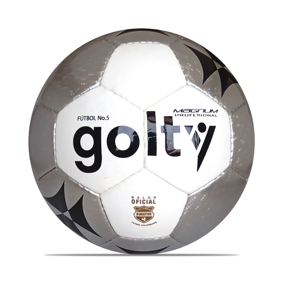 GOLTY - Balón De Fútbol Golty Professional Magnum Gris No.5-Plateado