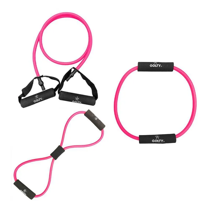 GOLTY - Kit Golty Bandas Tubulares Expandibles-Rosa