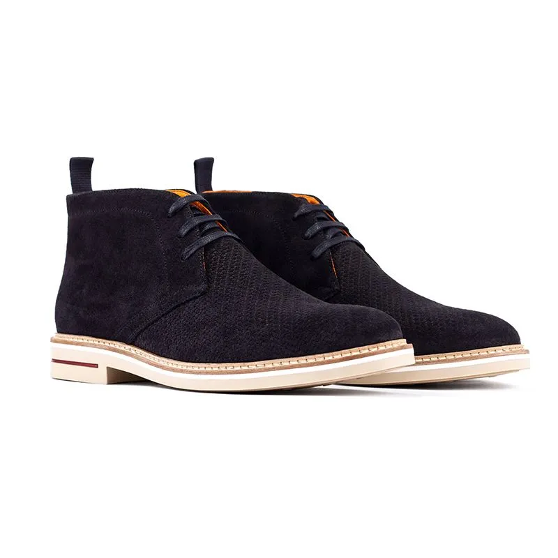 OVERSTATE - Botas Para Hombre En Cuero  CA-6356-1351OV  Azul Oscuro