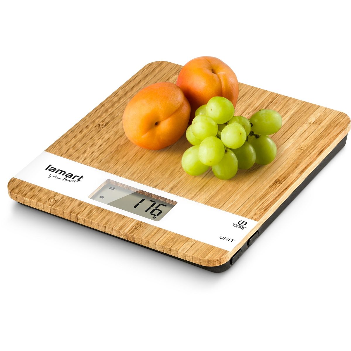 LAMART - Balanza de Cocina Gramera Digital Lamart LT7024 Bamboo