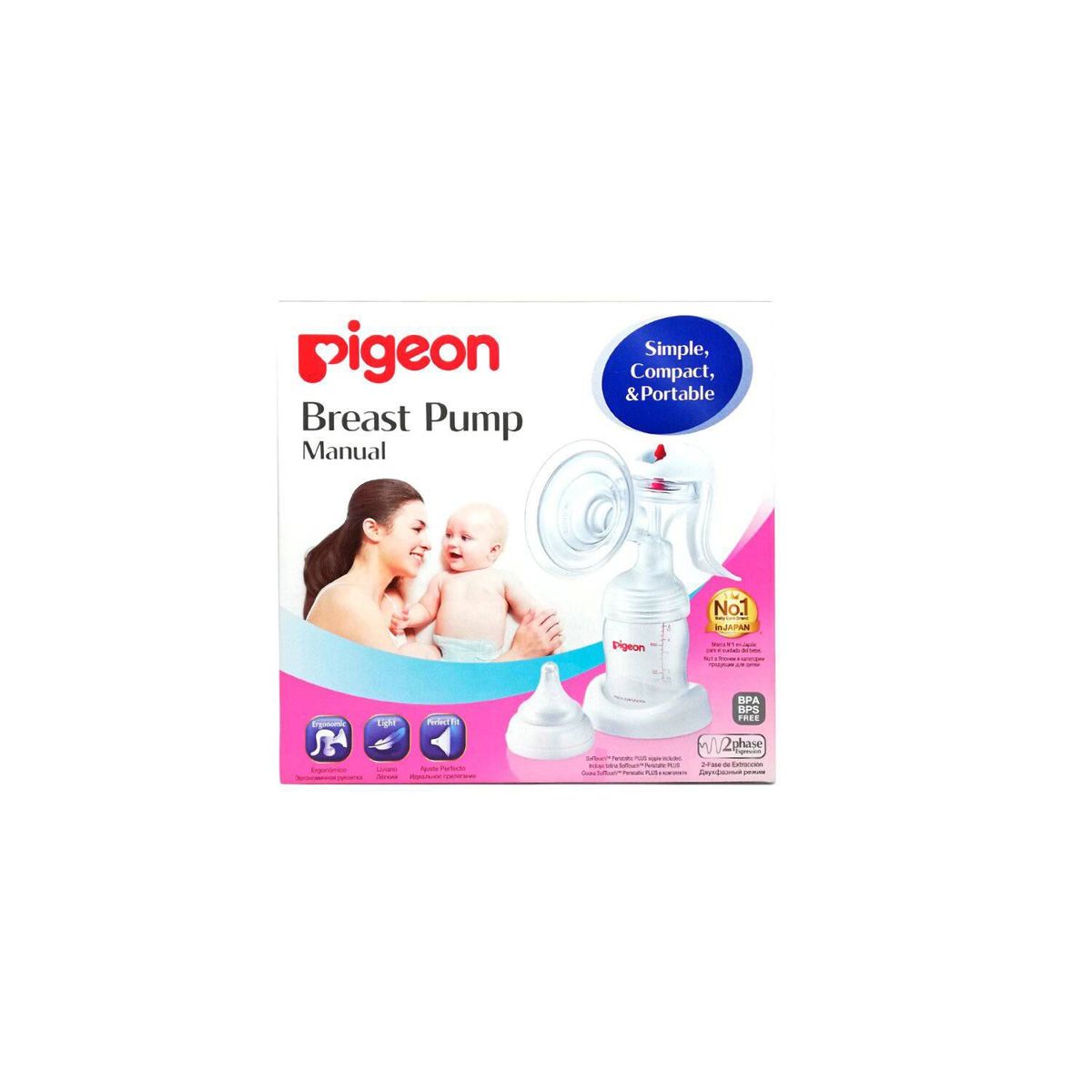 PIGEON - Extractor de leche Pigeon Manual  2 fases