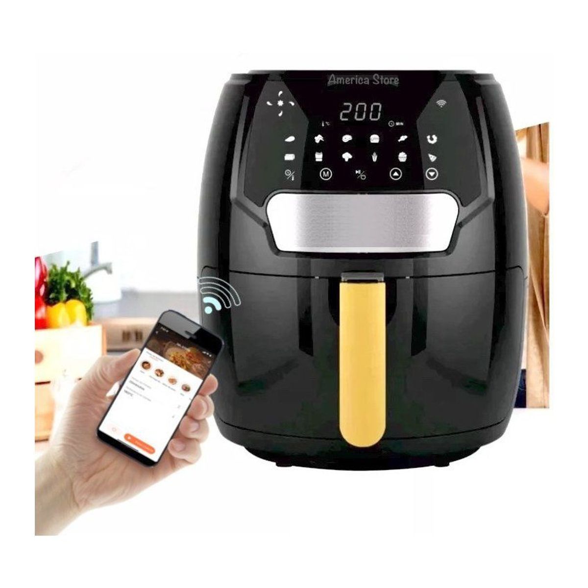 NIA - Freidora de aire digital smart wifi 4l extra grande con app