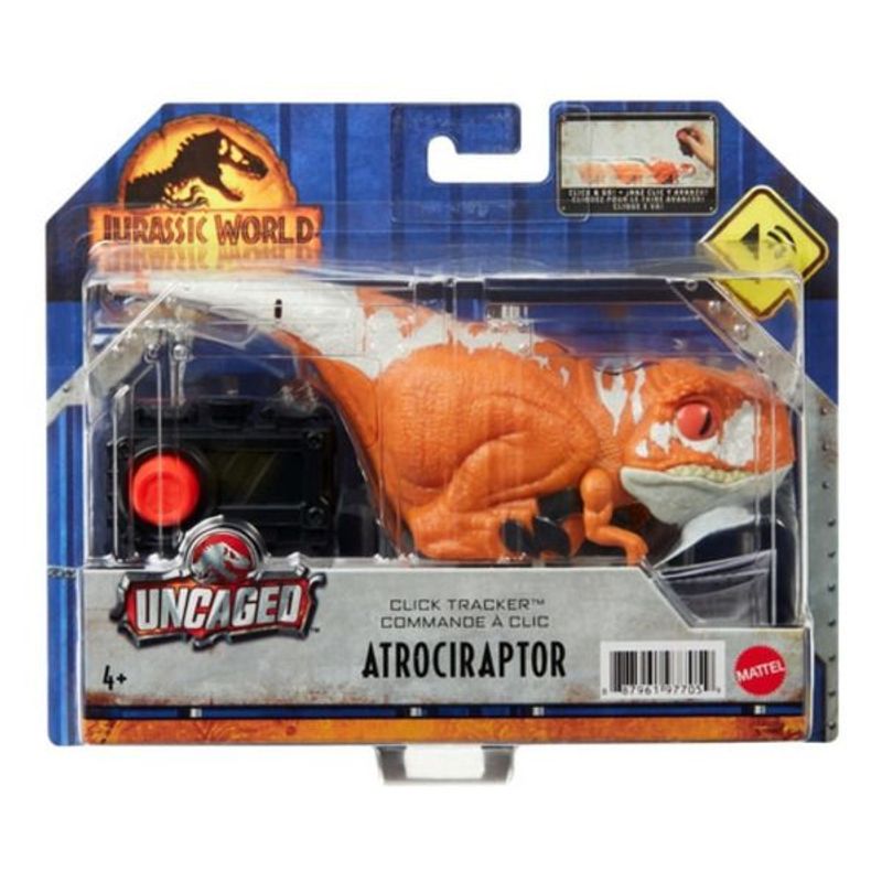 MATTEL - Dinosaurio click tracker atrociraptor red - jurassic world