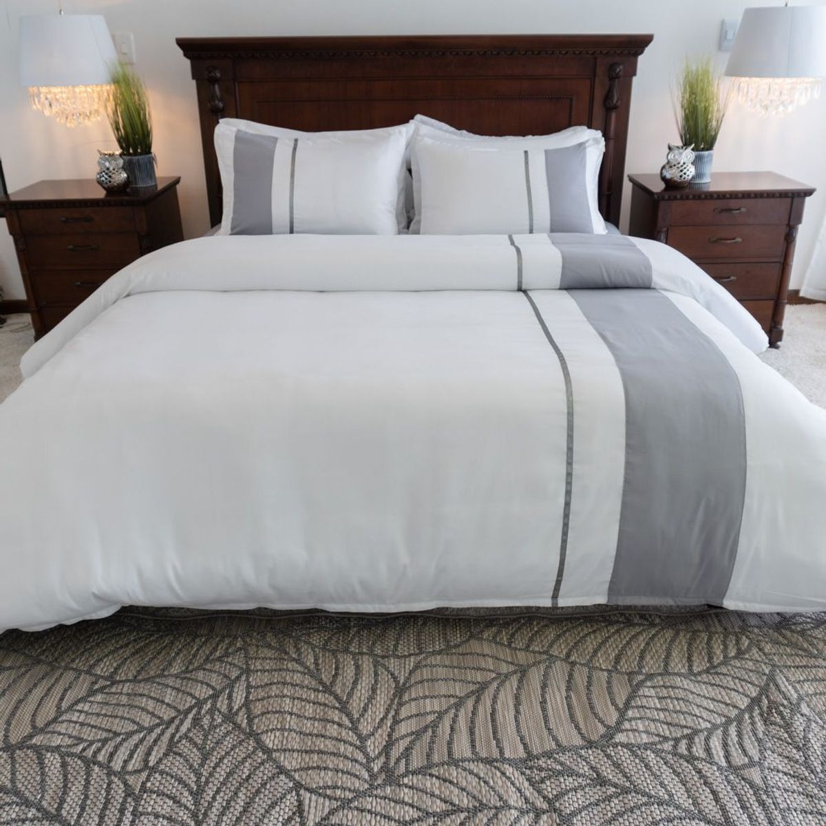 AMARE HOME - Set Duvet Cover blanco - Colección Speranza Semidoble.