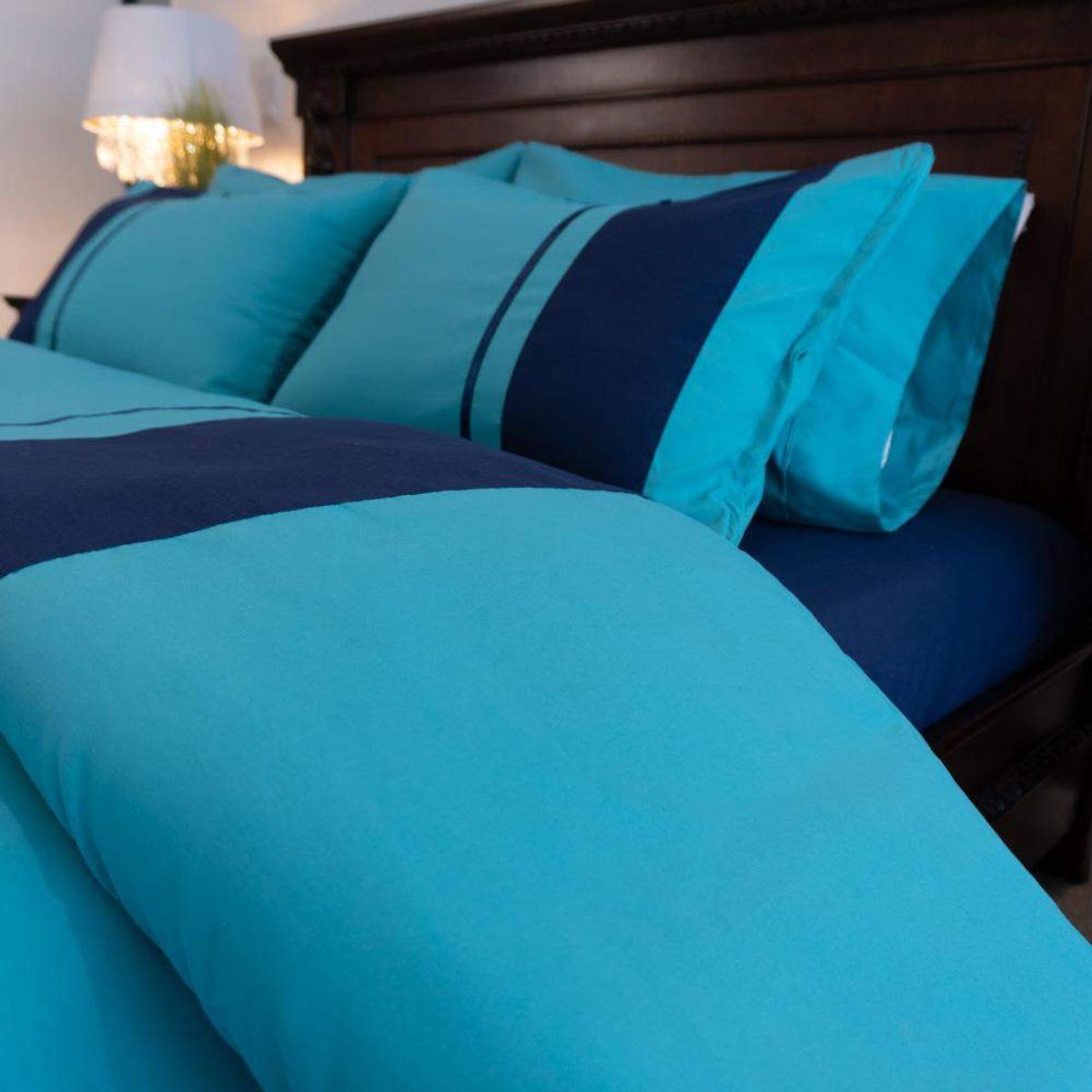 AMARE HOME - Set Duvet Cover Azul Agua - Colección Speranza Sencillo.
