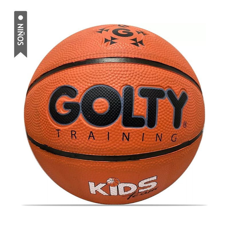GOLTY - Balon Baloncesto Golty Para Niños Train Team No 5-Ambar