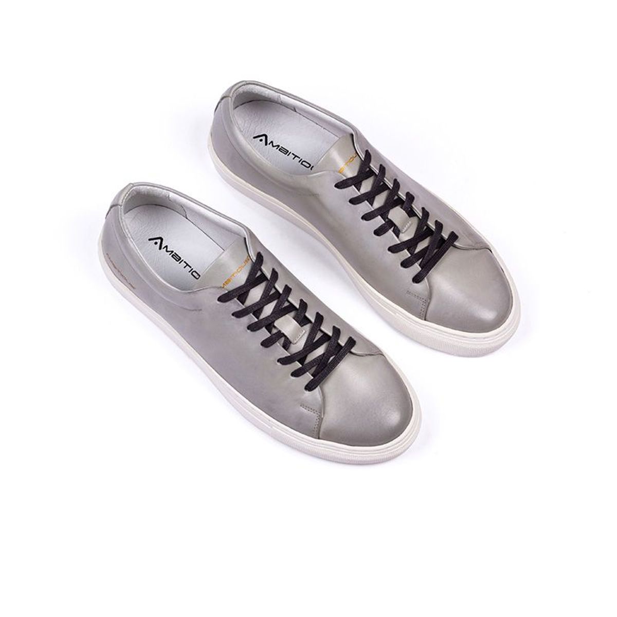 AMBITIOUS - Tenis Casuales En Cuero Gris Ambitious CA-10184AM3
