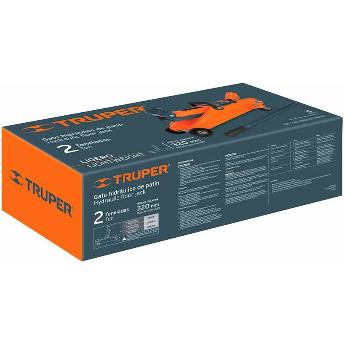 TRUPER - Gato hidraulico tipo zorro 30 movimientos 2 toneladas truper