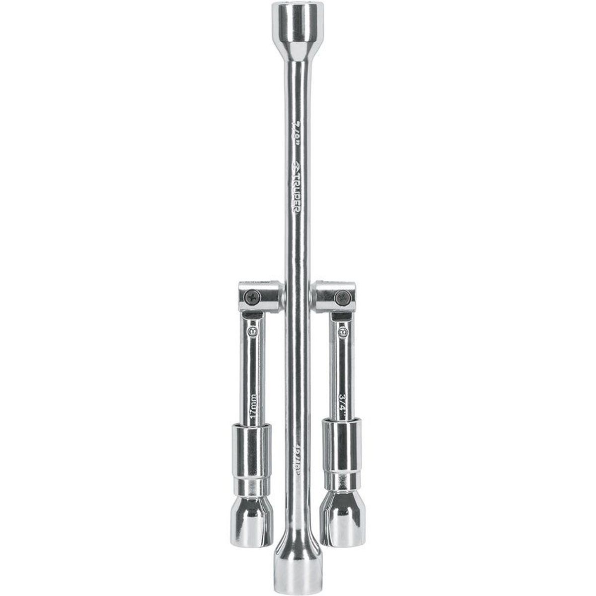 TRUPER - Cruceta Plegable, Copas De 17 Mm, 3/4", 13/16" Y 7/8" Truper