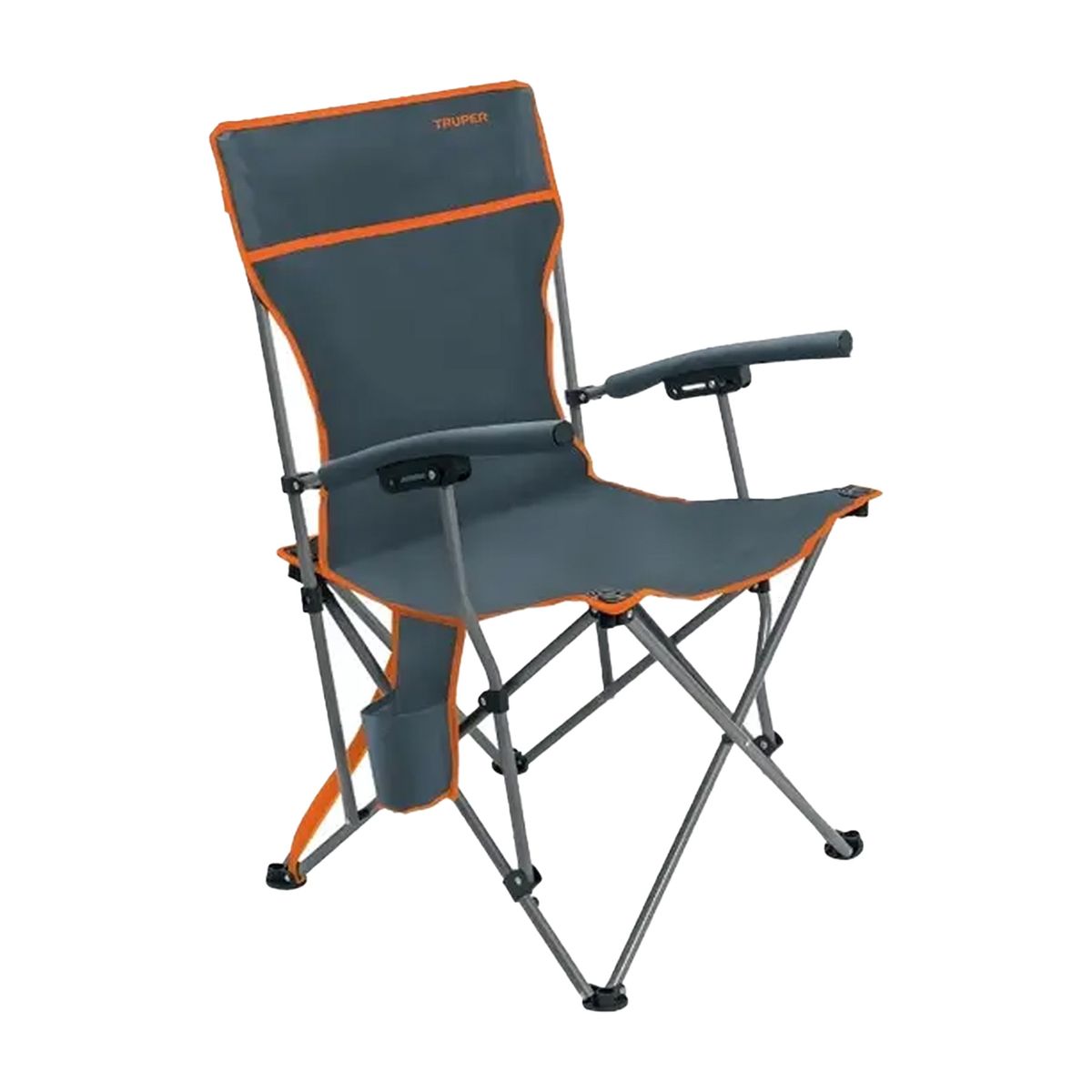 TRUPER - Silla Para Camping Con Portavasos Plegable Truper En Acero