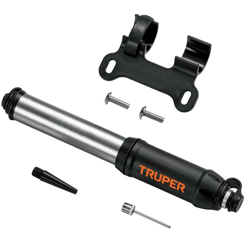 TRUPER - Bomba Manual Para Inflar Llanta De Bicicleta Abatible 87 Psi Truper