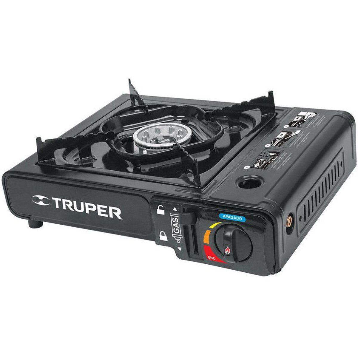 TRUPER - Estufa Portátil De Camping, Encendido Electrónico Y Estuche Truper