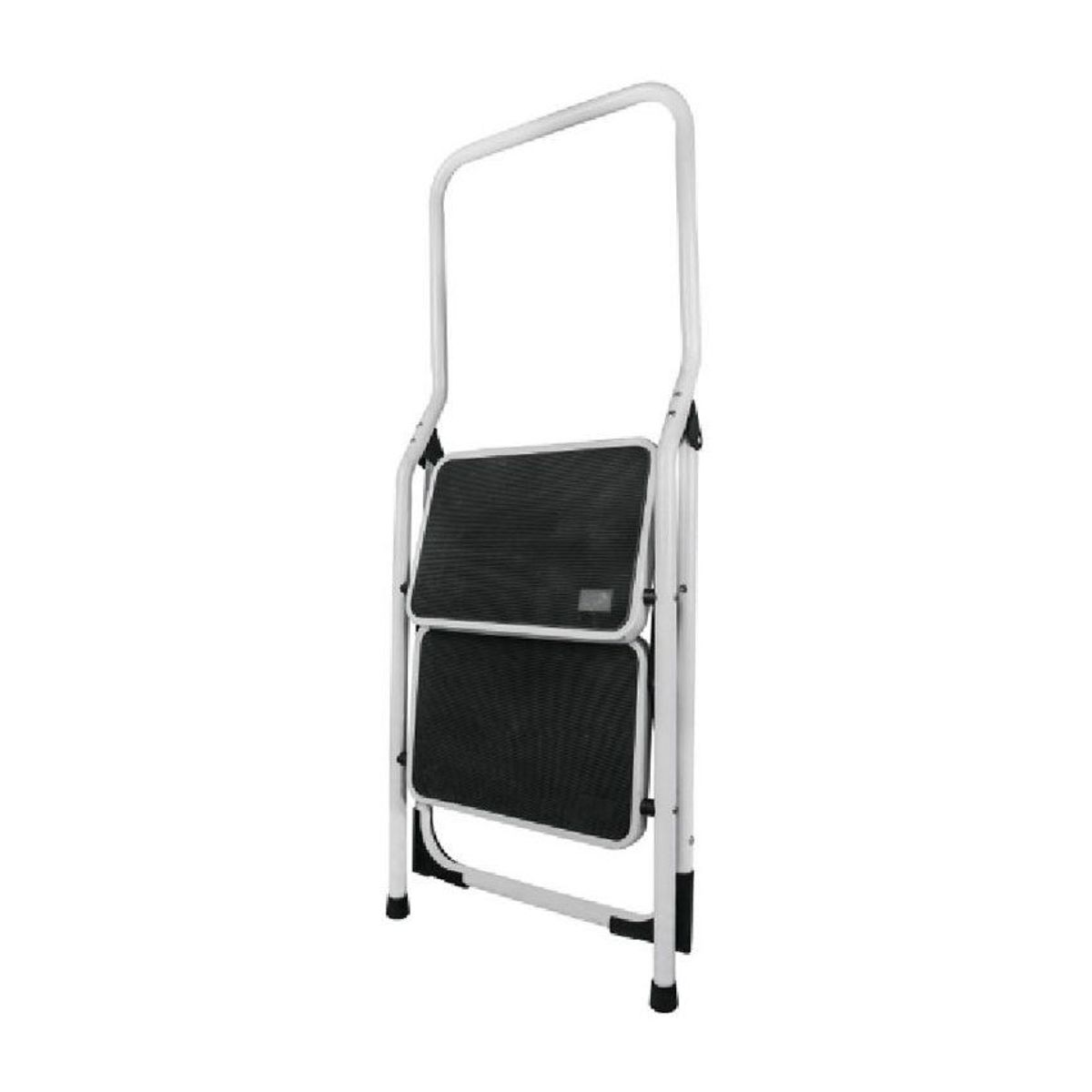 PRETUL - Escalera Tubular Plegable De 2 Peldaños Antideslizantes Pretul