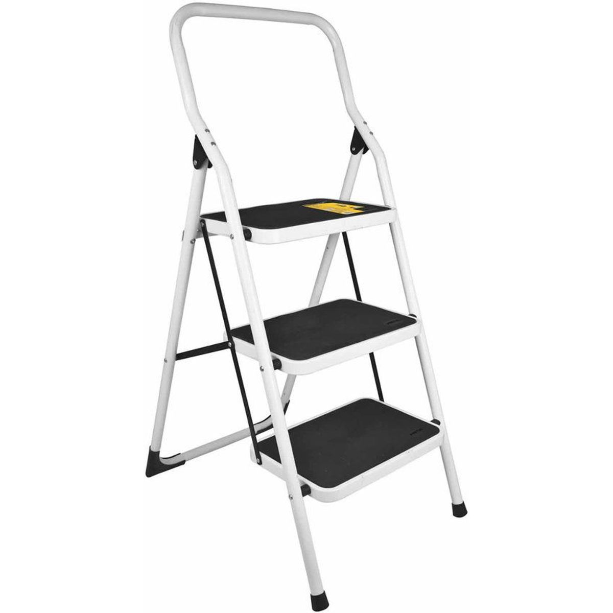 PRETUL - Escalera Tubular Plegable De 3 Peldaños Antideslizantes Pretul