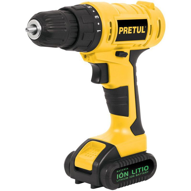PRETUL - Taladro Inalámbrico De 1/2", 12 V Y Torque 10 Nm Pretul