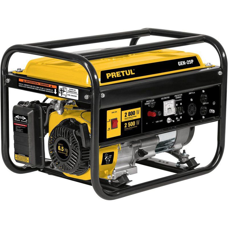 PRETUL - Generador Eléctrico A Gasolina Portátil 6.5 Hp, 120V - 240V Pretul