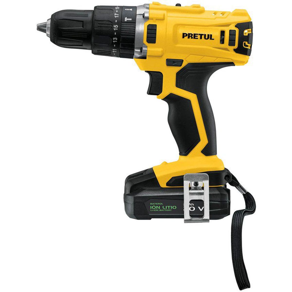 PRETUL - Taladro Percutor Inalámbrico De 1/2", Torque 33 Nm, 20 V Pretul