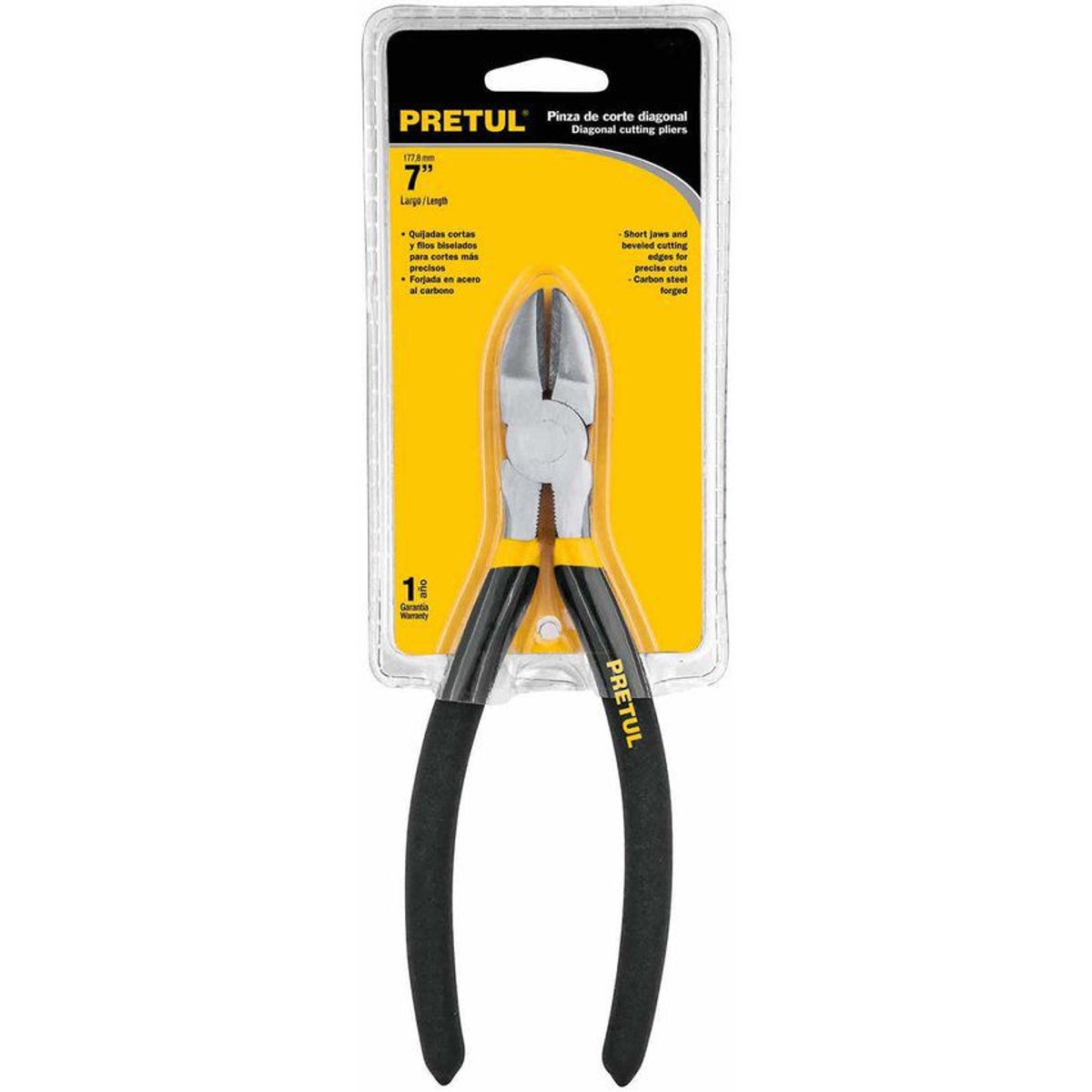 PRETUL - Alicate Corta Frio De 7", Mango Cubierto De Pvc Pretul