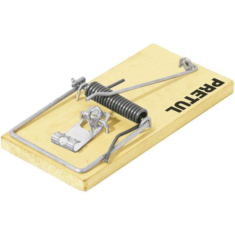 PRETUL - 2 Trampas Para Ratones En Madera De 10 Cm, Uso Profesional Pretul
