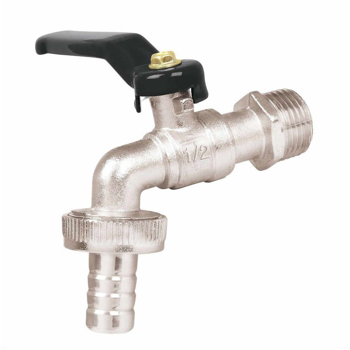 PRETUL - Llave De Agua De 1/2" Zamac Con Valvula De Paso Para Jardín Pretul