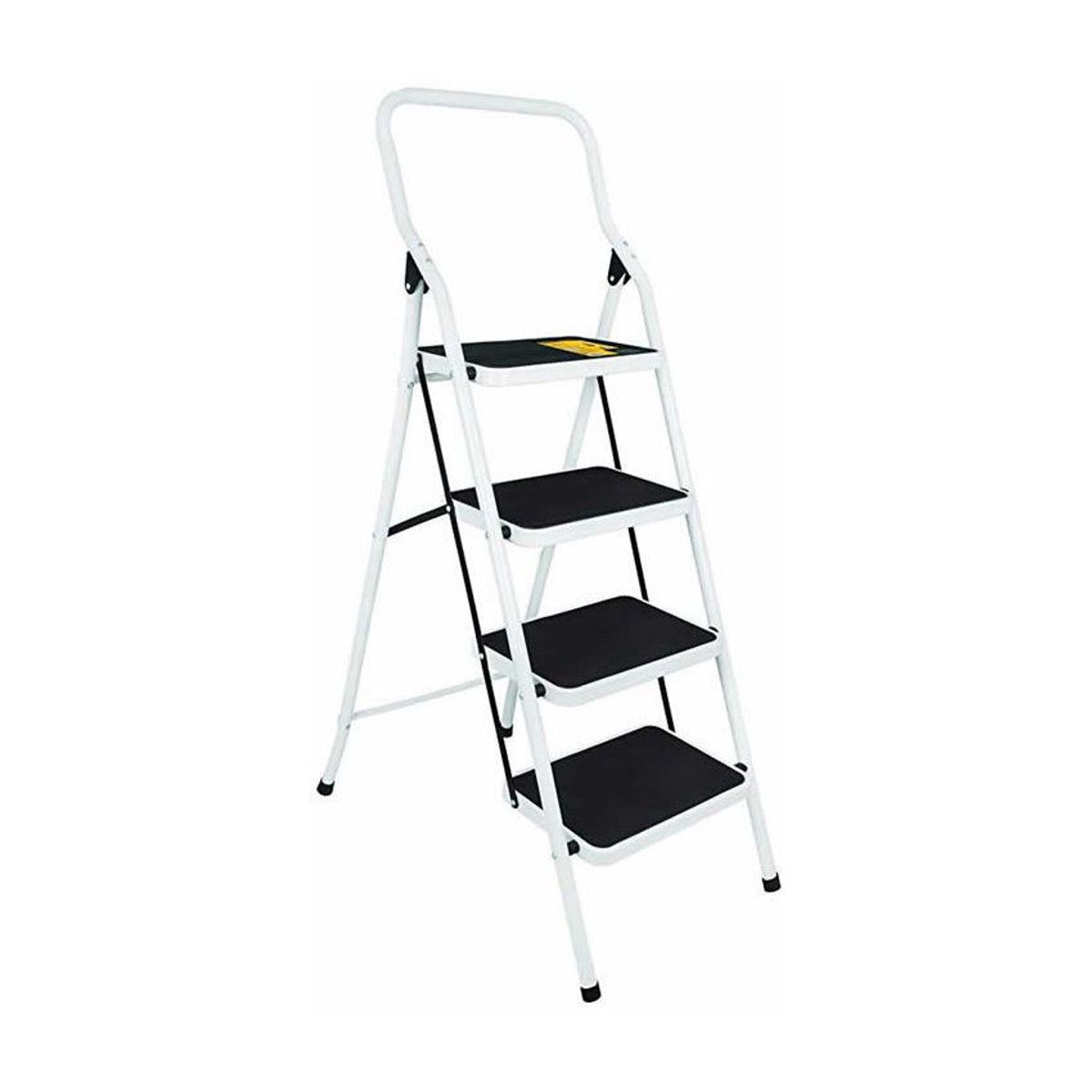 PRETUL - Escalera Tubular Plegable De 4 Peldaños Antideslizantes Pretul