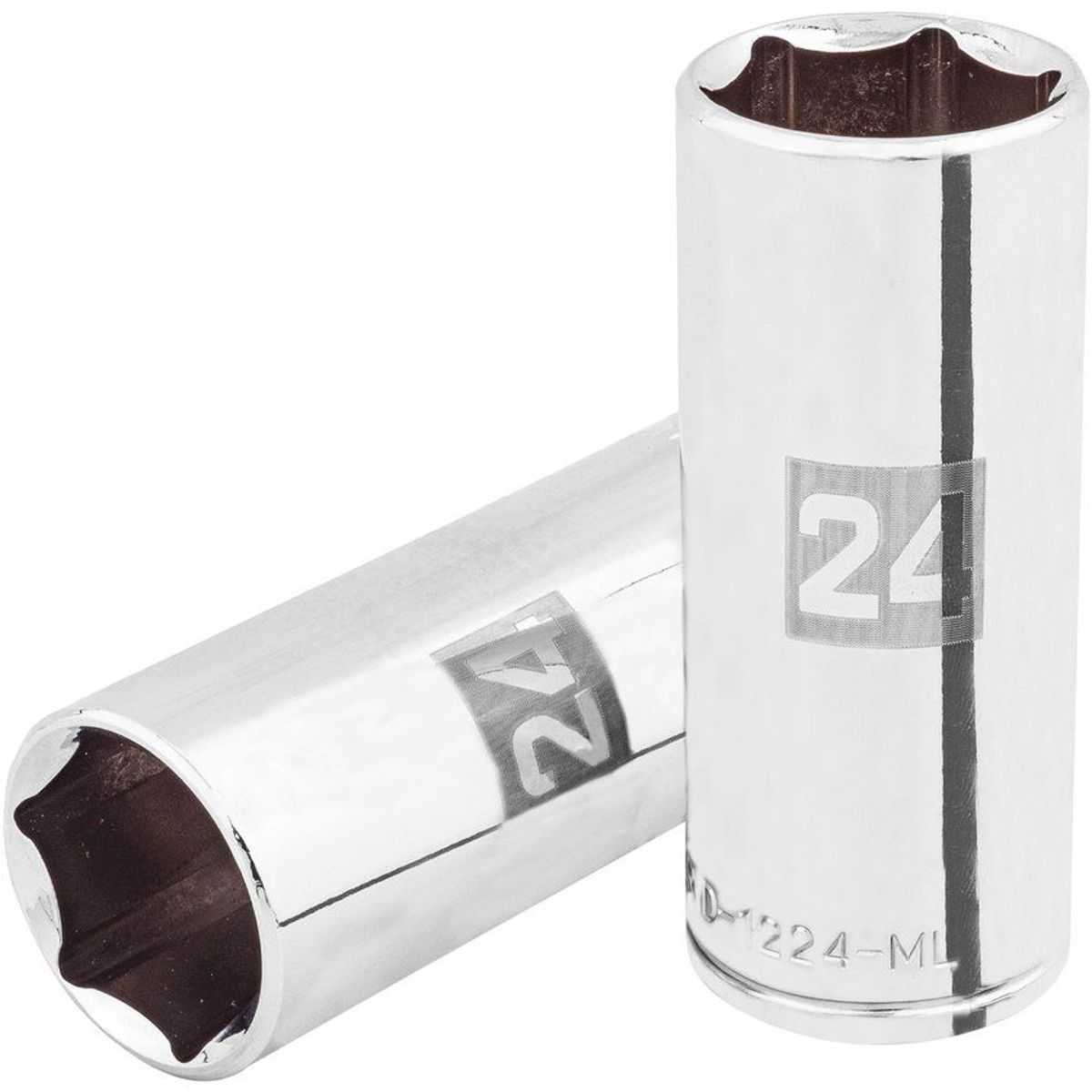 TRUPER - Copa Estándar Larga 24 Mm De 6 Puntas, Cuadrante De 1/2" Truper