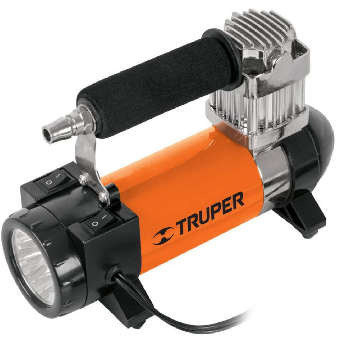 TRUPER - Compresor De Aire Portátil Con Linterna Para Carro, 150 Psi Truper