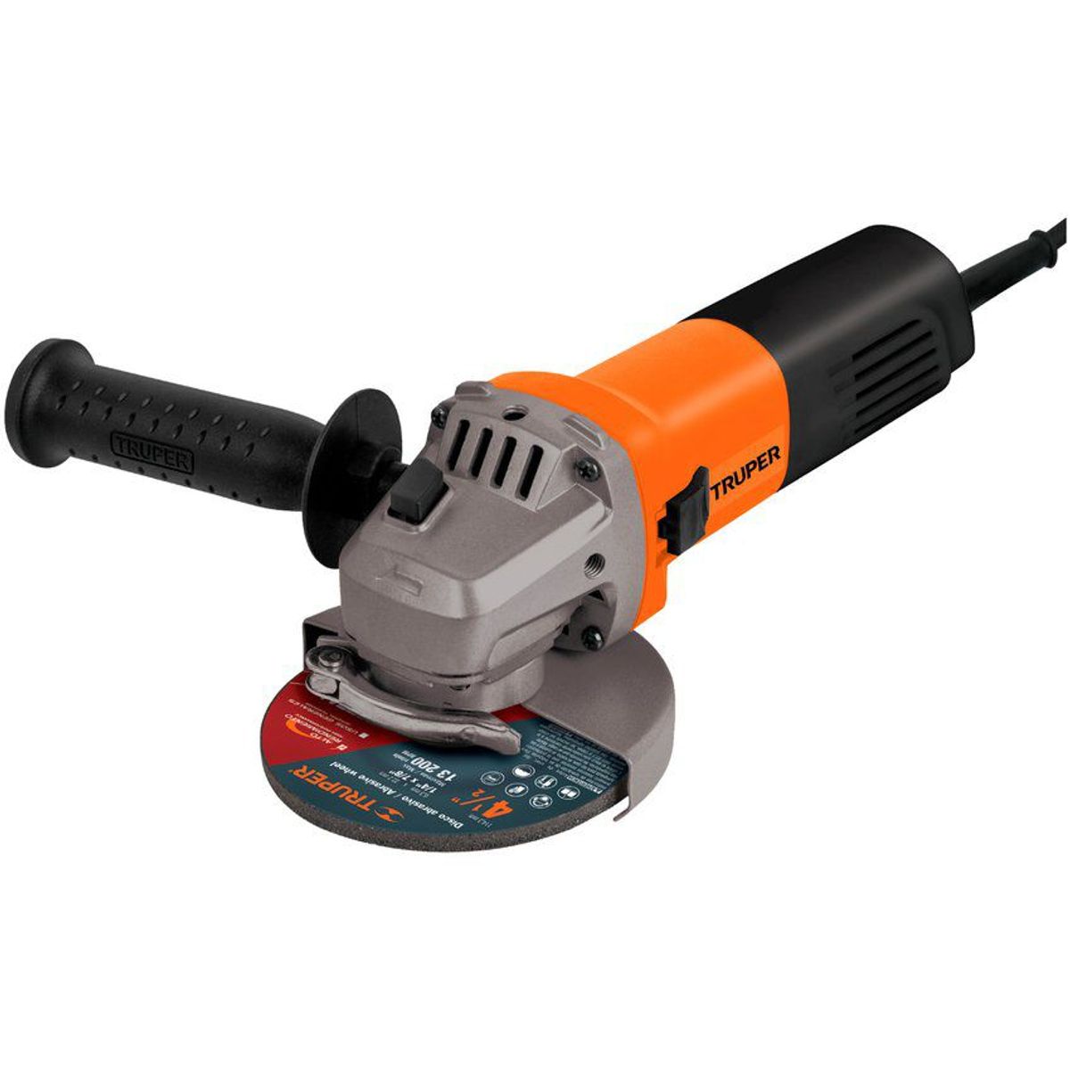TRUPER - Pulidora Angular Profesional 4.1/2", 700 W Con Accesorios Truper