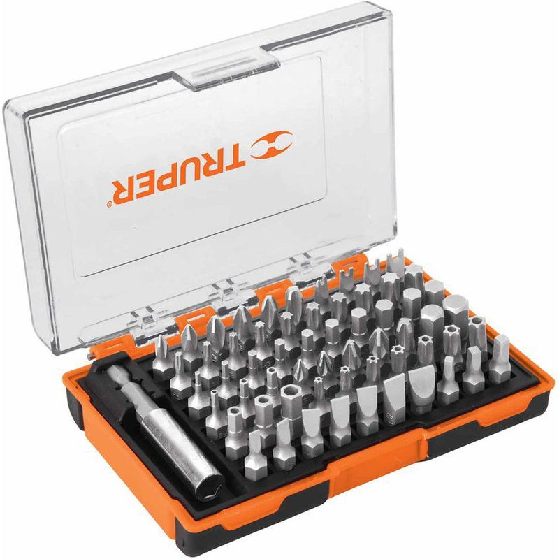 TRUPER - Juego De 61 Puntas De Destornillador Profesional, Magnético Truper