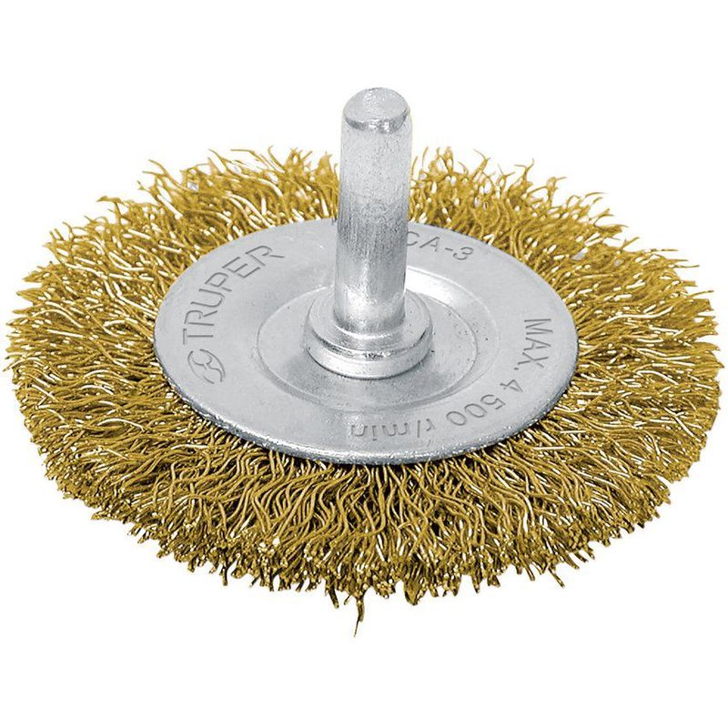 TRUPER - Grata Circular De Alambre Grueso De 2", Zanco De 1/4" Truper