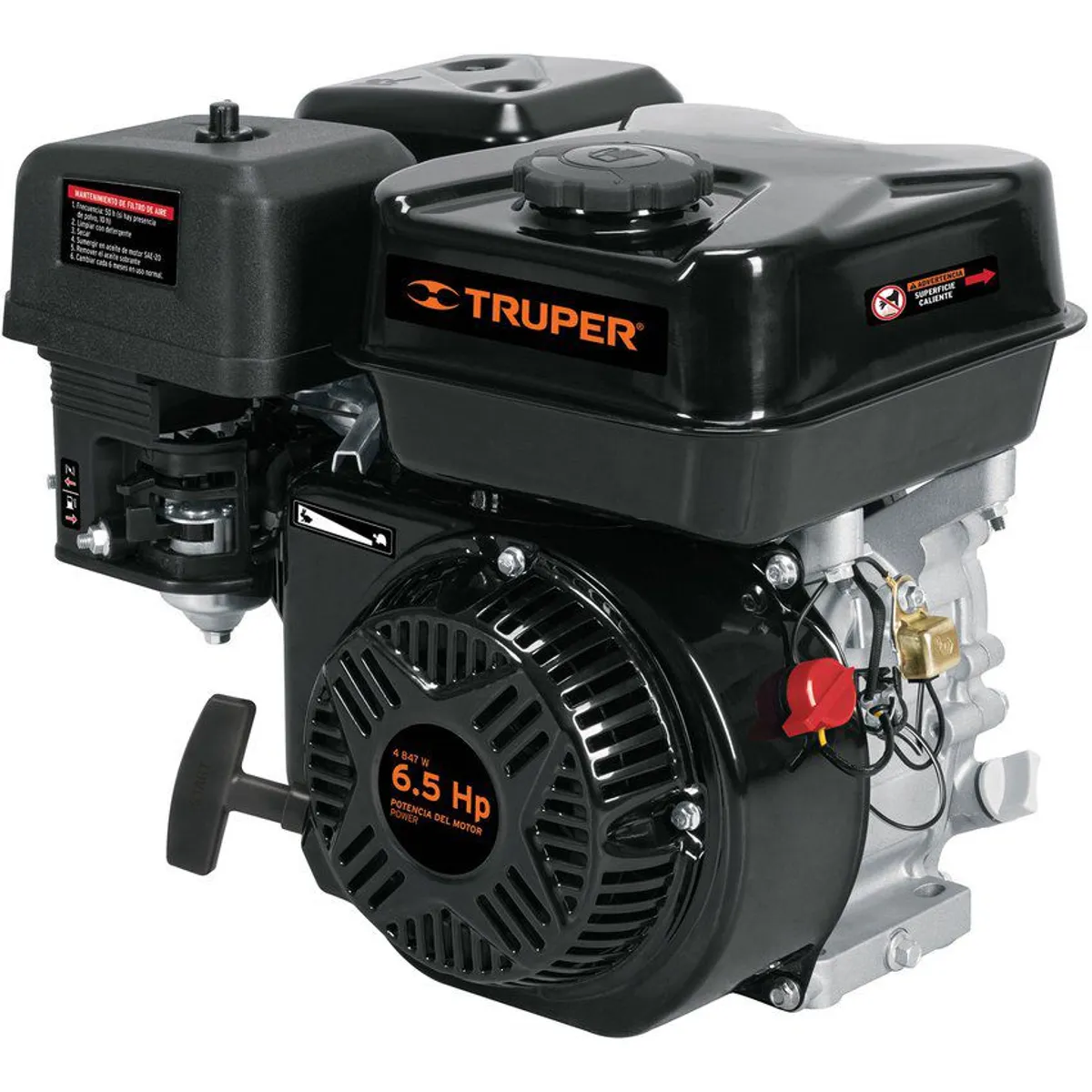 TRUPER - Motor A Gasolina 6.1/2 Hp, 212 Cc, Torque 14 Nm, 3600 Rpm Truper