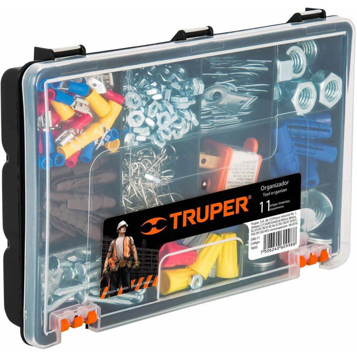 TRUPER - Caja Organizadora De 23 Cm Con 11 Compartimientos Truper
