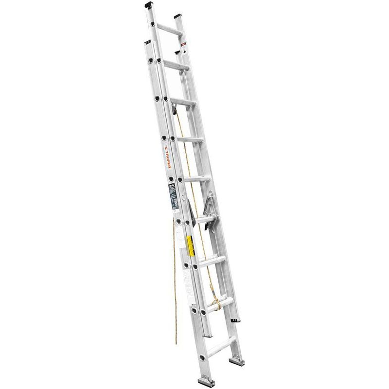 TRUPER - Escalera De Extensión Tipo 3, Tolerancia 150 Kg 16 Peldaños Truper