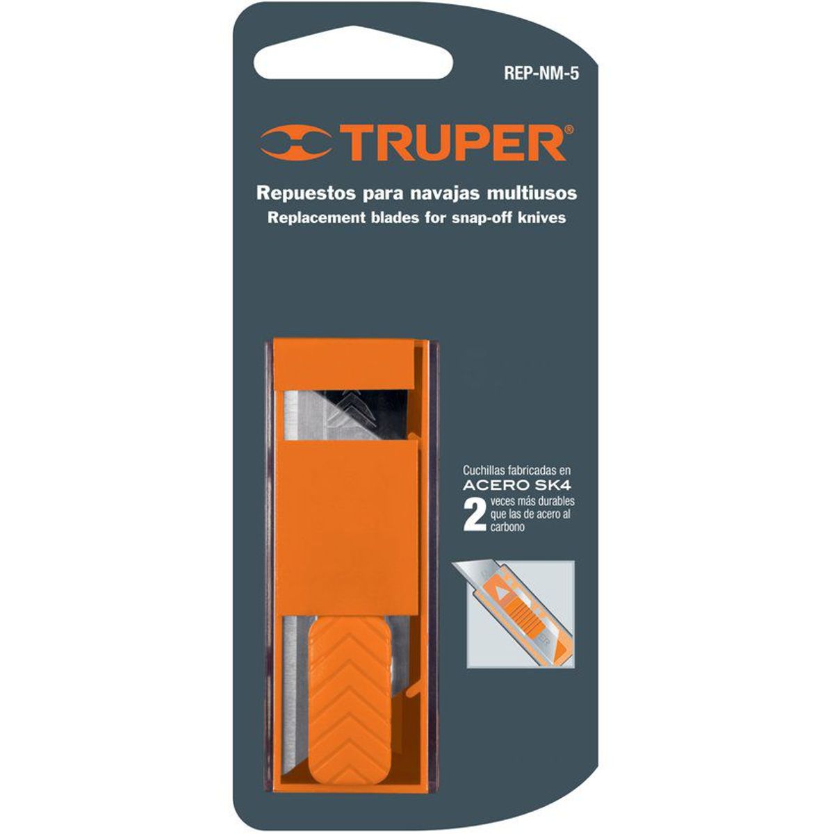 TRUPER - Paquete 10 cuchillas bisturí exacto tipo navaja ancho 19 mm truper