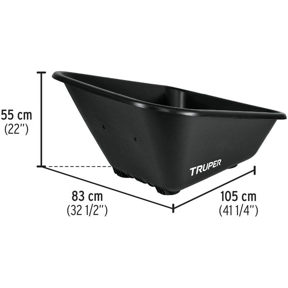 TRUPER - Platón para carretilla tap-8, capacidad 227 litros truper