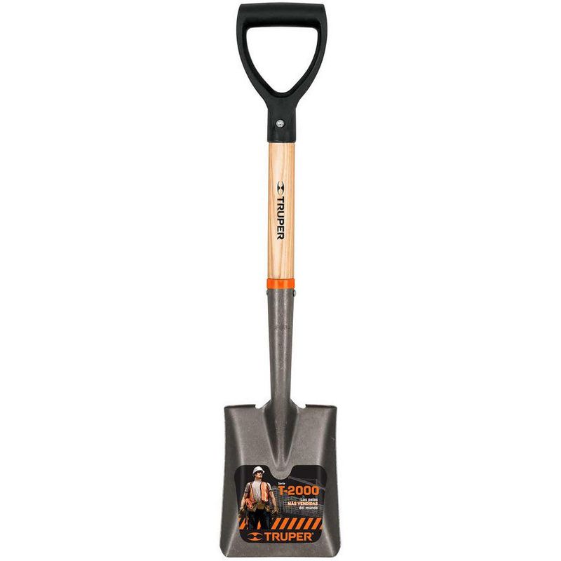 TRUPER - Pala Cuadrada Profesional En Y, Largo 68 Cm Y Ancho 15 Cm Truper