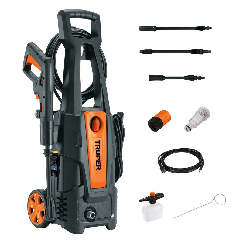 TRUPER - Hidrolavadora Eléctrica 1800 Psi 1500 W Truper Con Jabonera