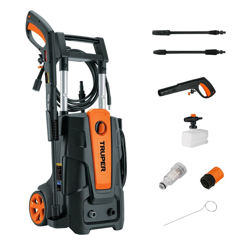 TRUPER - Hidrolavadora Eléctrica De 2.000 Psi, 2.000 W Con Jabonera Truper