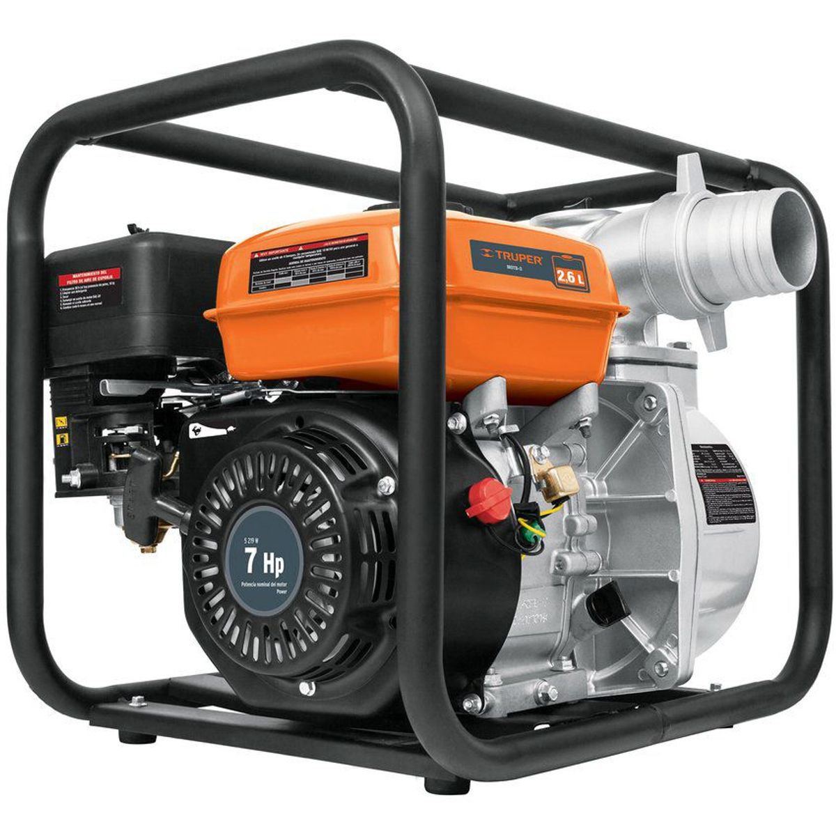 TRUPER - Motobomba A Gasolina 7 Hp, 900 L/min De 3", Autocebante Truper