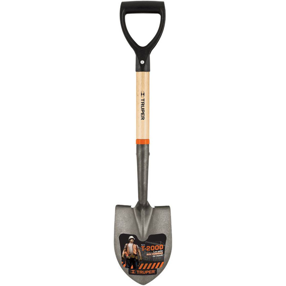 TRUPER - Pala Redonda Profesional En Y, Largo 68 Cm Y Ancho 15 Cm Truper