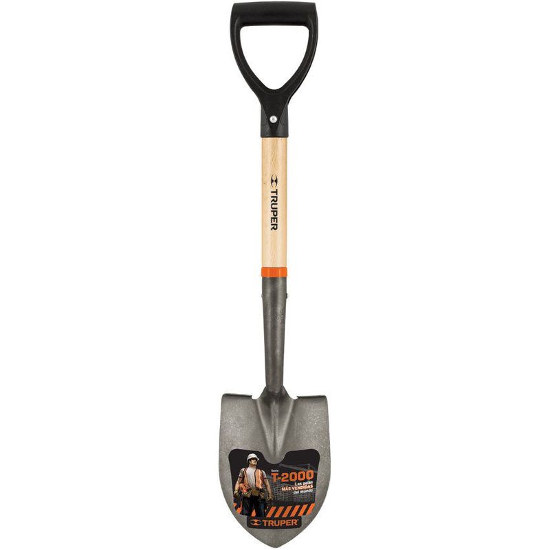 TRUPER - Pala Redonda Profesional En Y, Largo 68 Cm Y Ancho 15 Cm Truper