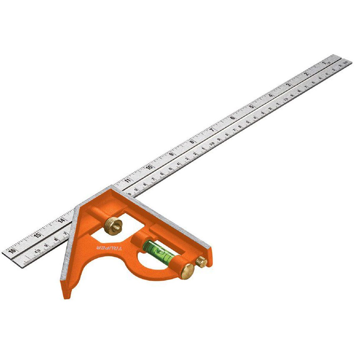 TRUPER - Escuadra De Combinación 16" (41 Cm) Con Punzón Para Marcar Truper.