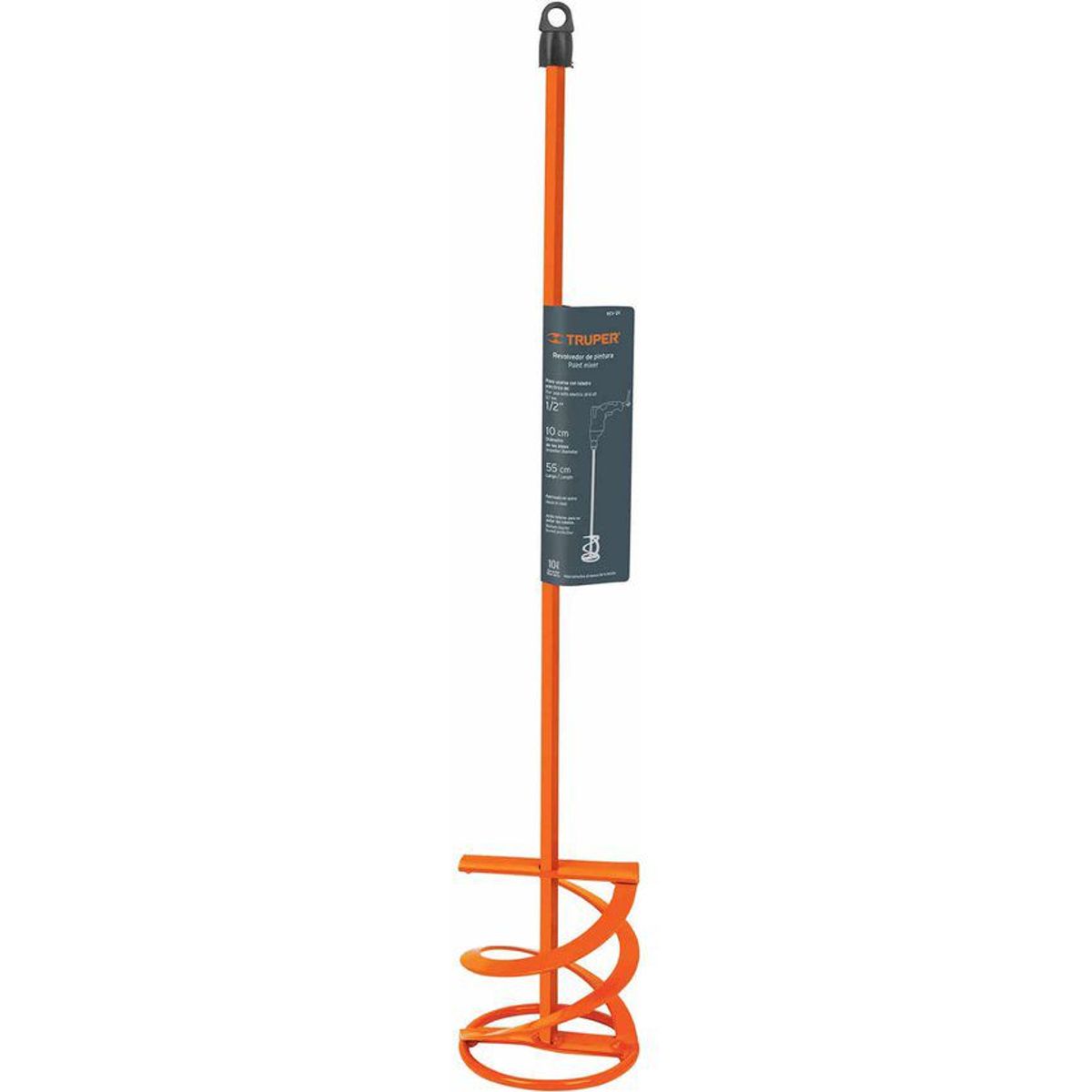 TRUPER - Mezclador Revolvedor De Pintura De 55 Cm, Ancho 10 Cm (4") Truper
