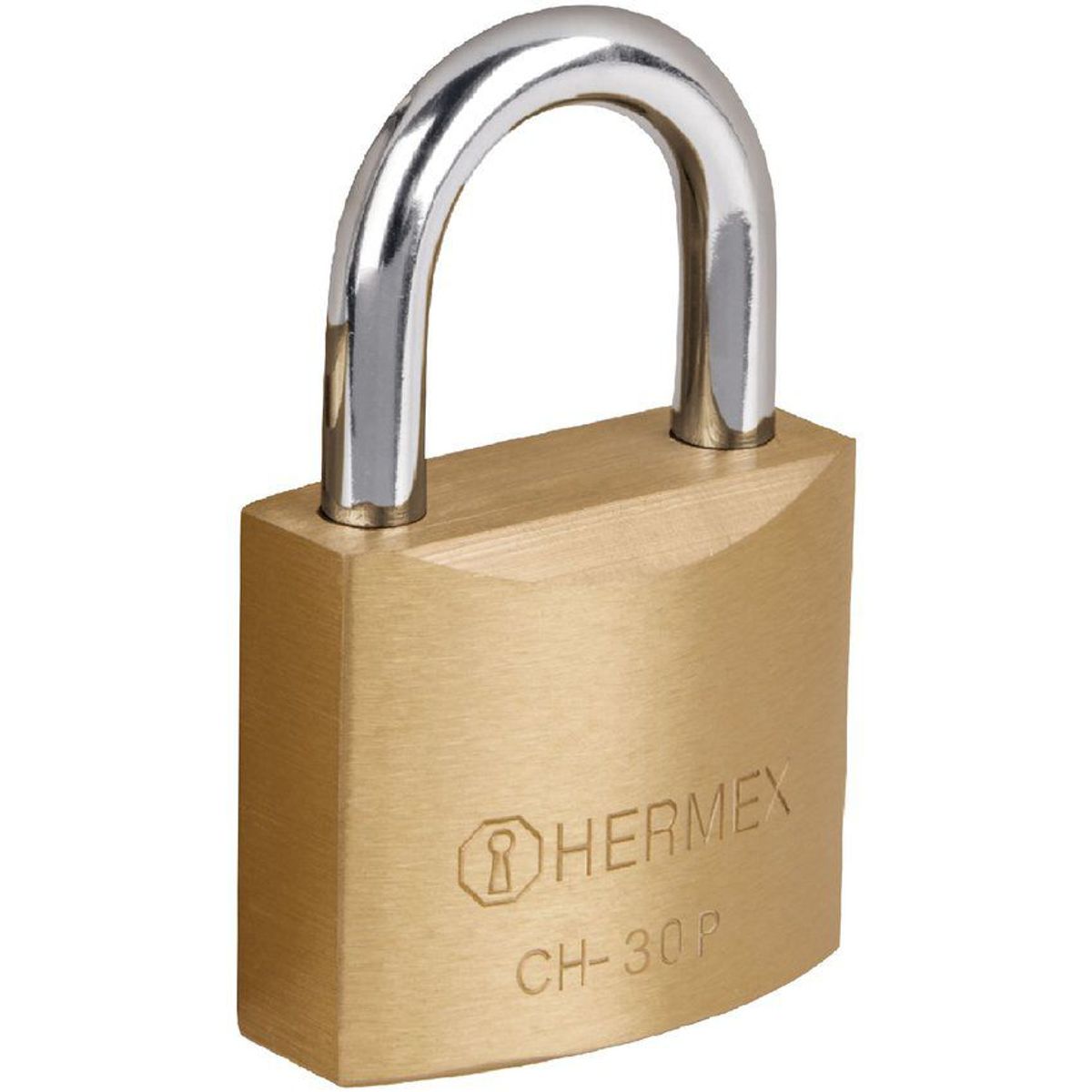 HERMEX - Candado De 30 Mm De Hierro En Color Latón Y 2 Llaves Pretul