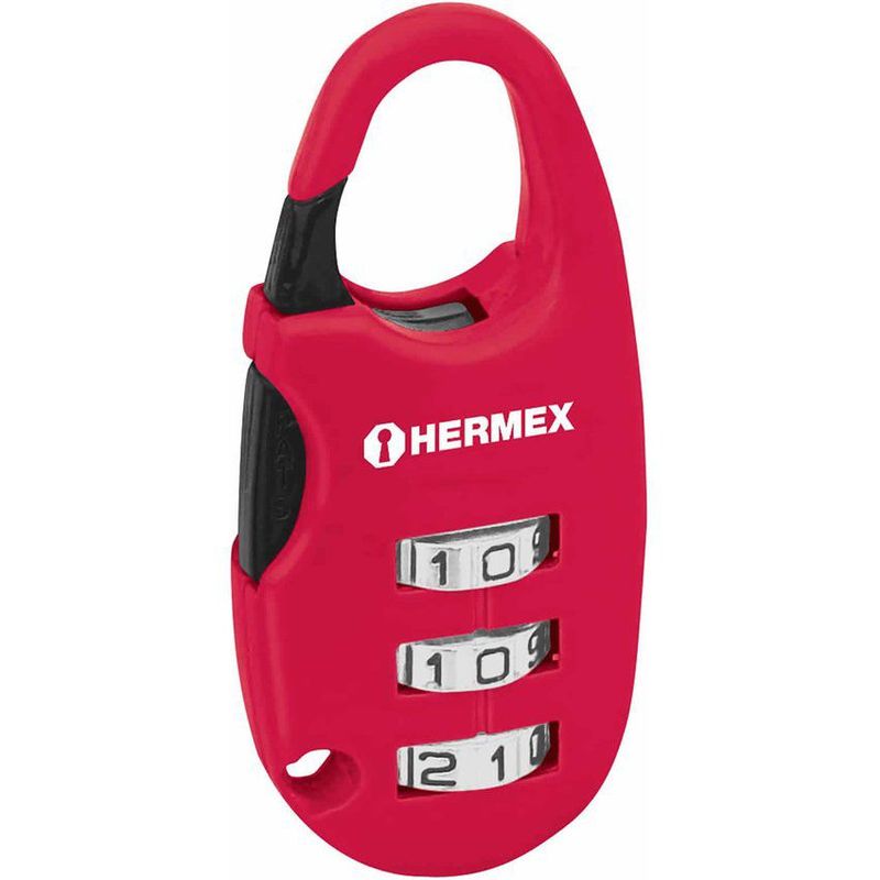HERMEX - Candado De 25 Mm Para Maleta Y Locker, No Requiere Llave Hermex