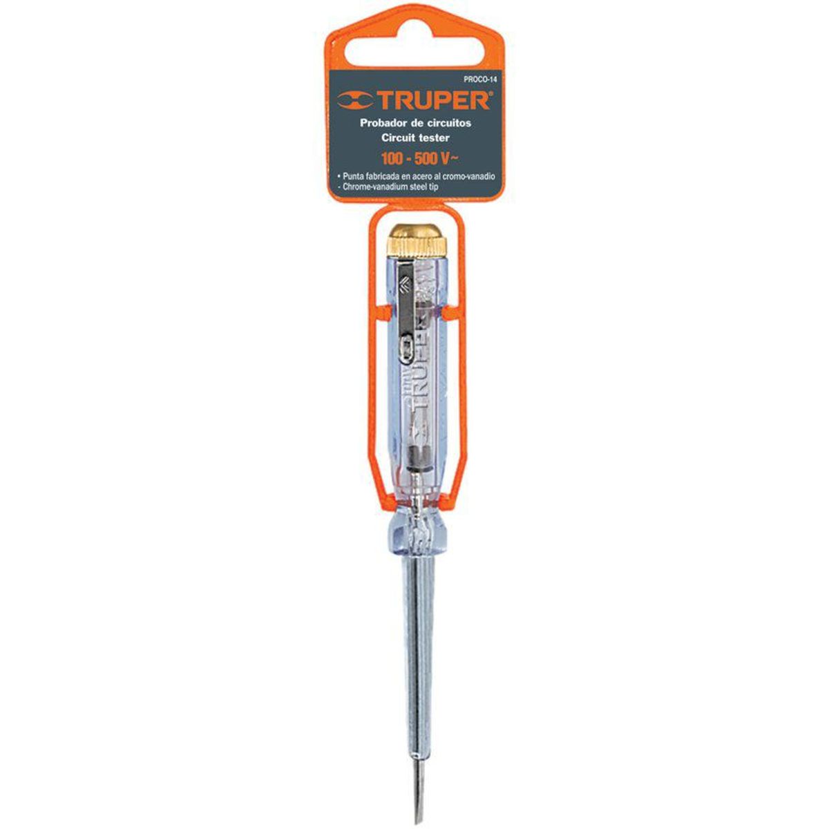 TRUPER - Tester De 14 Cm Tipo Esfero Para Circuitos De 100 V - 500 V Truper