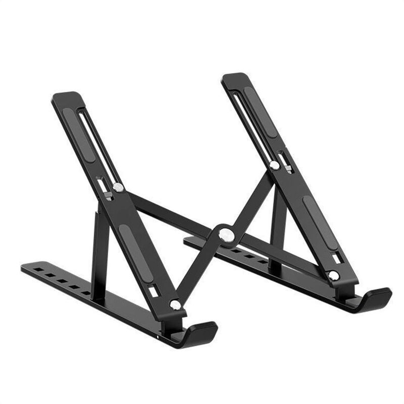 GENERICO - Base Soporte Para Portátil Ergonómica/reclinable, 7 Niveles Negro