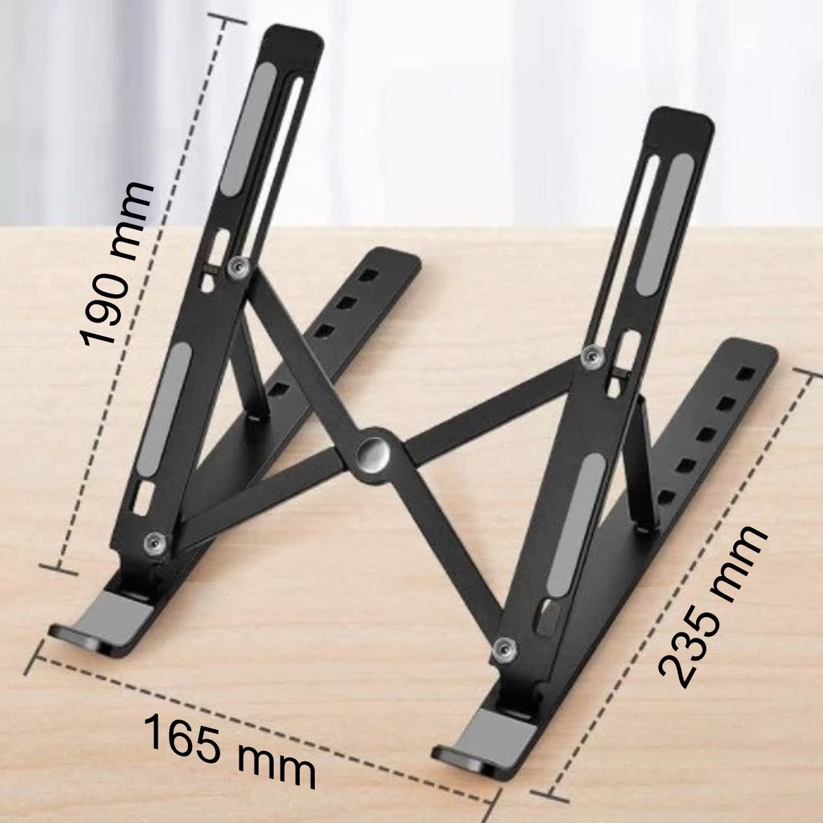 GENERICO - Base Soporte Para Portátil Ergonómica/reclinable, 7 Niveles Negro