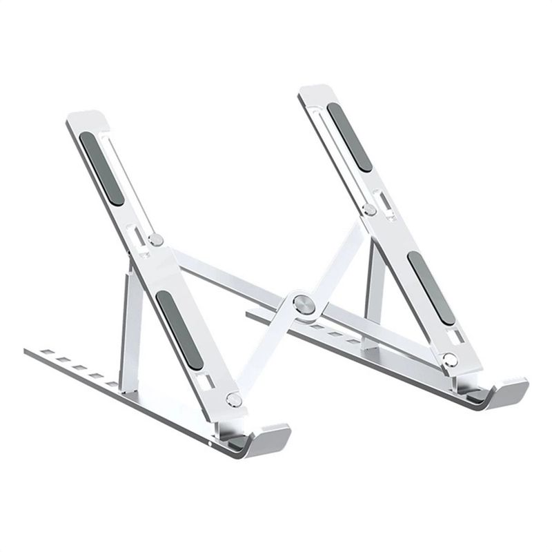 GENERICO - Base Soporte Para Portátil Ergonómica/reclinable, 7 Niveles Plateado