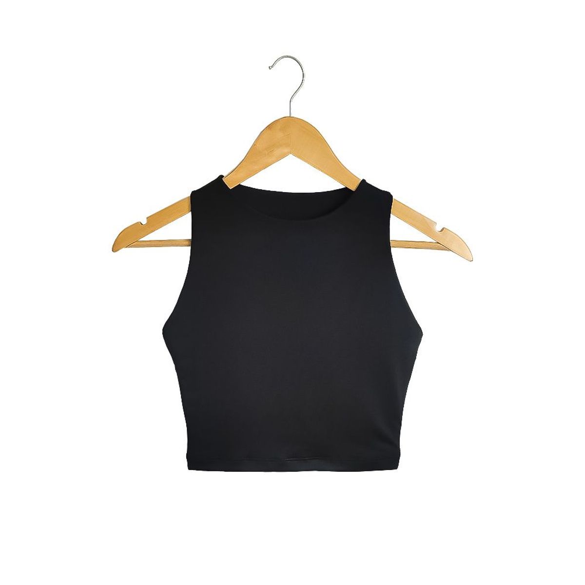 SYK - Blusa Crop Top Para Mujer Unicolor Licrado